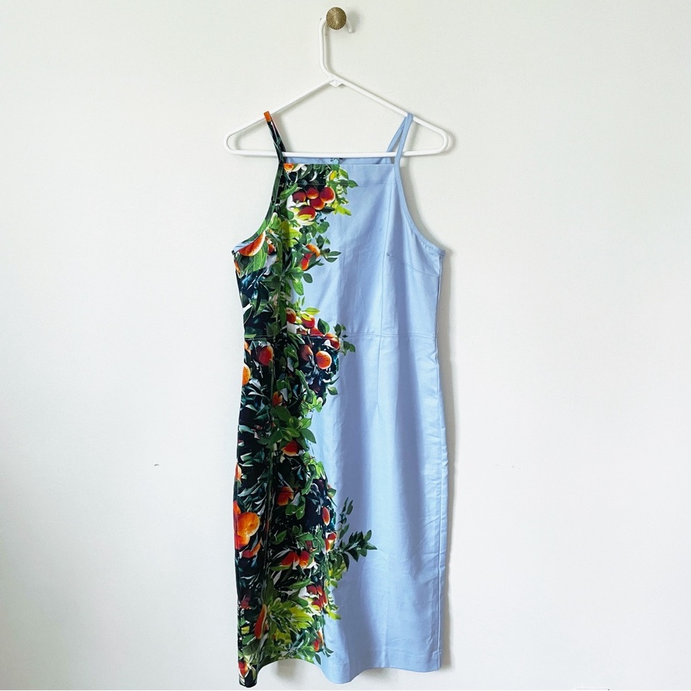 ❤️ Absolutely stunning Maeve Orange Bough Floral Blue Sleeveless Dress size 14 - Picture 5 of 9